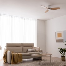 스피아노 샌디 미니 DC 우드 실링팬 107cm SCF-SW52070, 화이트(바디), 내츄럴(날개)