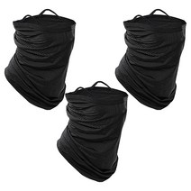 인콘트로 귀걸이 쿨 멀티스카프 넥워머 3p, 잔줄 검정