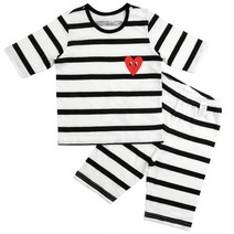 메이키즈 컬러링하트 오가닉 7부 슬라브 상하 세트