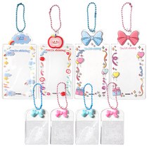 투명 포토 카드홀더 4종 + 미니 포토 홀더 키링 4p 세트, 랜덤발송(키링), 1세트