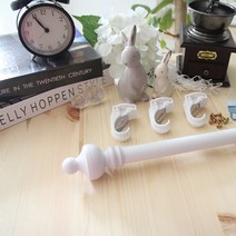 레인보우하우스 커튼 악세서리 찰스 커튼봉 커튼봉 13자, 화이트