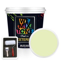 WEMIXTONE 외부용 EXTERIOR 페인트 3L + 붓 + 로울러 + 트레이 세트, WMT0463P01(페인트)