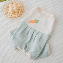 반려동물 아티펫 투톤 마카롱 컬러 올인원, 그린화이트