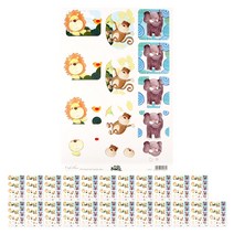데어리즈 셀프 입체 스티커 만들기 동물 친구들, A, 24개