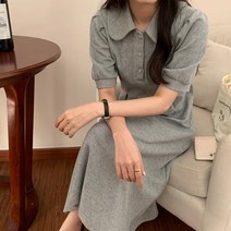 레몬소울 호리카라 퍼프 플레어 원피스