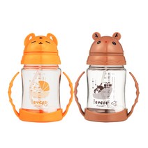 아이별프렌즈 트라이탄 주스컵 280ml x 2종, 오렌지, 브라운, 1세트