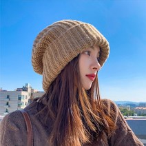 나음다름 단색 빅 겨울 모자