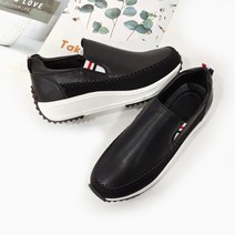 여성용 하인드 밴딩 통굽 슬립온 4cm