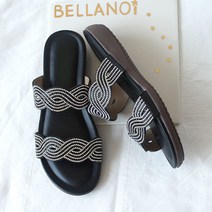 벨라노이 여성용 큐빅 보석 샤인 주얼리 말캉 몰드창 슬리퍼 3cm