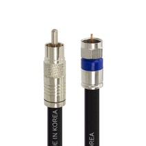 솔탑 고급형 RCA TO RF 5C 압착 방수 TV 동축 콤보 케이블 블랙 5m, SOLTOP-775