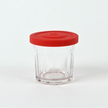 졸리마 실리콘 뚜껑 밀폐 유리병 레드 트윙클자, 420ml, 1개