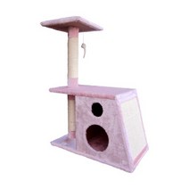 그린펫 고양이 2단 매트 캣타워, 핑크, 1개