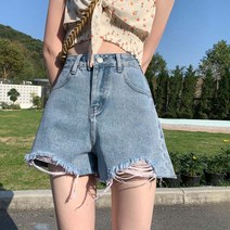 엘쏘 빈티지 찢어진 청반바지_스카이_M