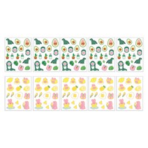 디자인곰곰 릴리 리무버블 스티커 2종 세트, 코지 그린, 레몬 옐로우, 5세트