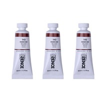 신한에쎈스 아크릴 컬러 물감 Tube A 시리즈 브라운 레드 3p, 1색, 50ml