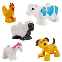 리필블럭 동물농장 레고호환블록 5종, 혼합색상