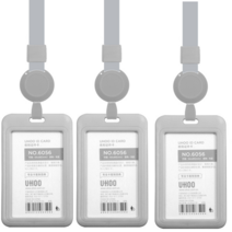 디트리 사원증 케이스 목걸이, 그레이, 3개