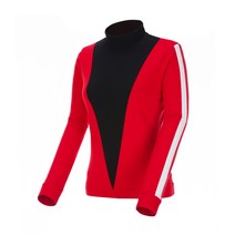 볼빅 여성용 골프 삼각 배색 방풍 스웨터 VLKTLA01