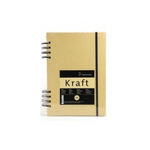하네뮬레 크라프트페이퍼 링 스케치북 80매 120g, 1개