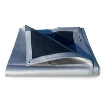 쾌청 PE UV 특수지 방수포 그라운드시트 360 x 450 cm, 실버  + 블랙, 1개