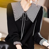 어썸풀 소트네 체크 카라 원피스