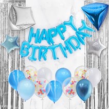 파티스토어 생일파티 세트 HA, 하늘, 랜덤발송(손펌프), 1세트