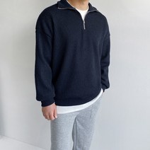 머시따 놈코어 반집업 니트 맨투맨