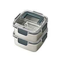 글라스락 셰프토프 클린숨 스텐 밀폐용기 핸디 1600ml, 2개, 밀폐용기 2개