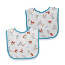 꿈두부 패턴 거즈 사각턱받이, 곰돌이 놀이터, 2개