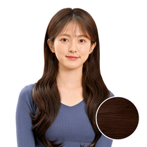 벨리음 롱 볼륨 C컬 웨이브 벨크로 헤어피스, RB(레드브라운), 10개