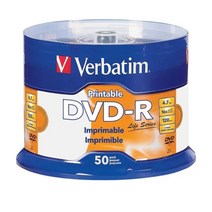 버바팀 DVD-R 4.7GB 프린터블 16X 공디스크 케이크 50p, 98472