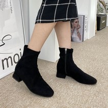 콤마슈 여성용 스판 삭스 앵클부츠 3cm C397