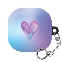 몬드몬드 홀로그래픽 갤럭시 버즈 프로 / 라이브 공용 하드 케이스 + 키링 세트, 홀로그래픽 001