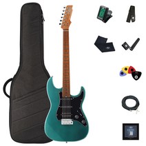 [cortcr300] 헥스 입문용 일렉트릭 기타, E300G/BG, 유광 + 메탈릭블루그린
