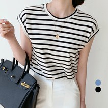 보에리에 여성용 단가라 롤업 민소매 나시 티셔츠