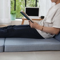 뜨란채 메모리폼 좌식 기도절방석, 코튼 마린블루