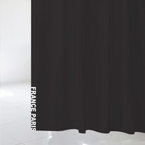 수풀 북유럽 스타일 샤워커튼 SC756 L 1800 x 1880 mm + 스테인리스 고리 12p + 커튼봉 화이트 세트, 1SET_KOR
