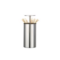 부스마켓 스틸디자인 원터치 자동 이쑤시개 홀더, Silver, 1개