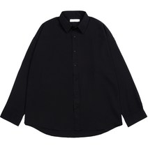 플레이즈 남성용 카라넥 기본 베이직 오버핏 셔츠