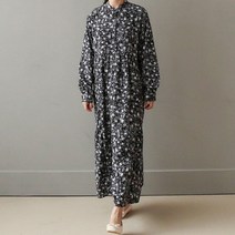 비나인 클로밍 나염 롱 원피스