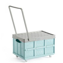 으네야 바퀴 달린 폴딩 수납 상자 30L, 블루, 1개