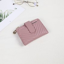 여성용 빗살무늬 가죽 반지갑
