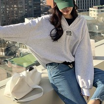 시크폭스 여성용 패치포인트 후드 오픈 트임 티셔츠