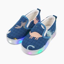 새끼발바닥 아동용 다이노스 LED 슬립온