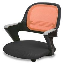 체어포커스 청심의자 알라딘 좌식의자 블랙바디 메쉬 AL-D250 BK, 투톤오렌지
