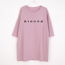 오키 여성용 어라운드 레터링 반팔 티셔츠
