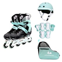 K2 모토 화이트 어린이 아동 인라인 스케이트+가방+보호대+신발항균건조기, 레드_블루M