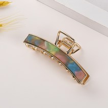 수스다 반묶음 메탈 일자 셀룰로오스 올림머리 헤어 집게핀 7.9cm 4128
