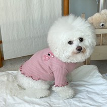 바이담수미 강아지 뮤트 사슴 티셔츠, 핑크