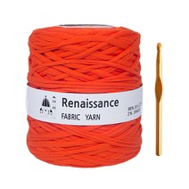 yarna 르네상스 패브릭얀 뜨개실 + 금속 왕코바늘 9mm, 36.오렌지